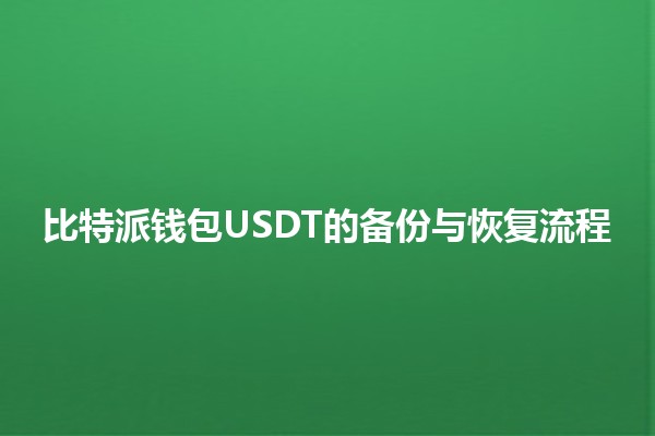 比特派钱包USDT的备份与恢复流程 🔐💰
