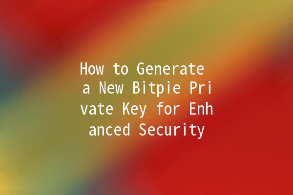 How to Generate a New Bitpie Private Key for Enhanced Security 🔐✨