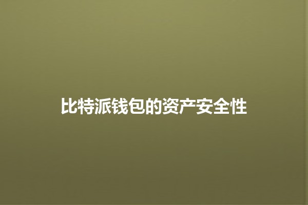 比特派钱包的资产安全性 💰🔒