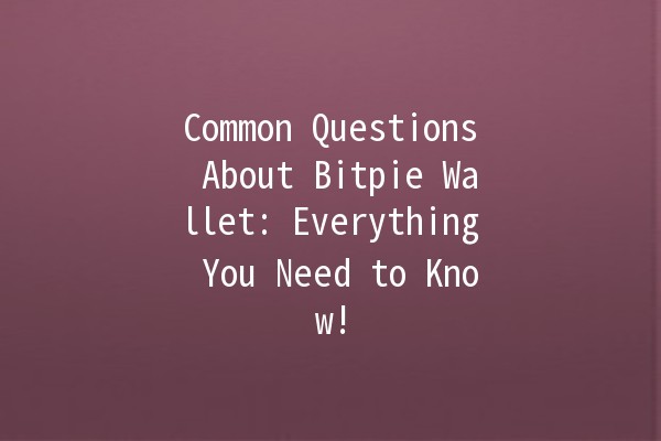 Common Questions About Bitpie Wallet: Everything You Need to Know! 💰🔒