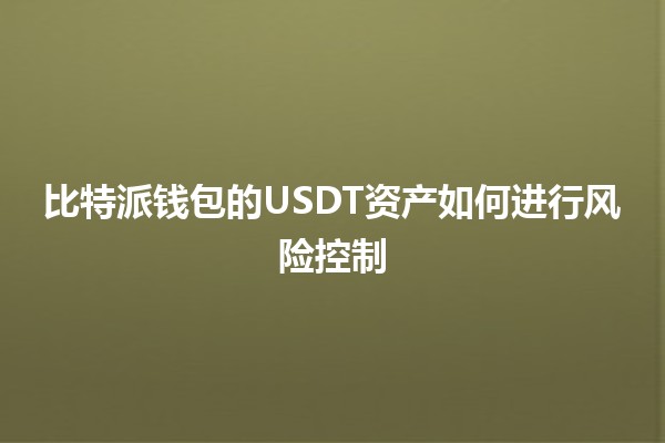 比特派钱包的USDT资产如何进行风险控制
